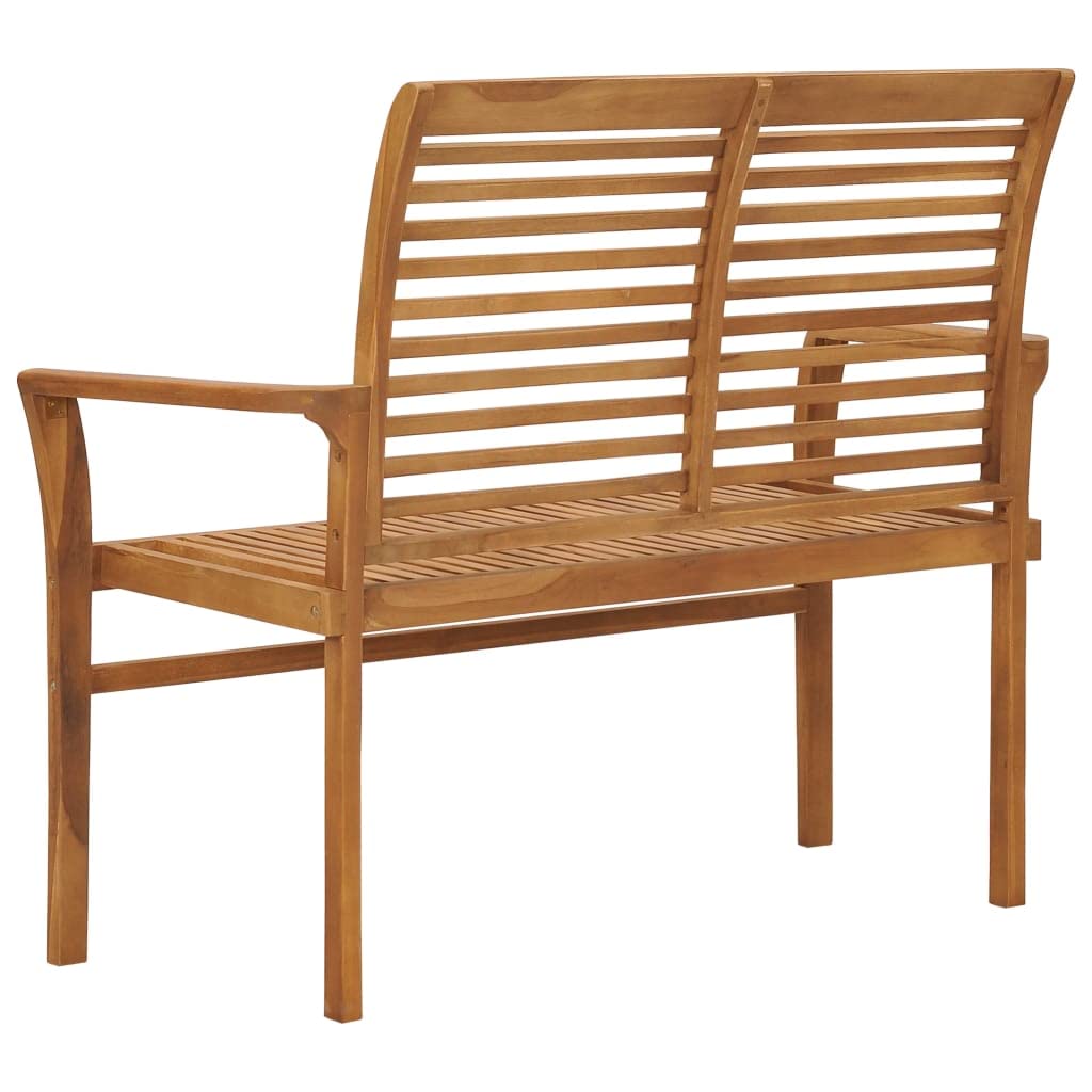 vidaXL Solid Teak Wood Patio Bench - Thumbnail 4