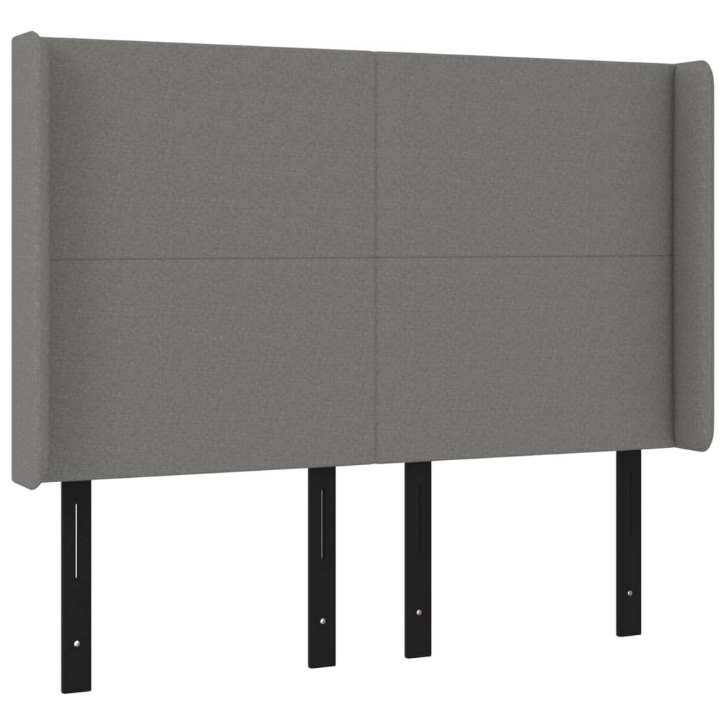 Vidaxl Led Headboard, Upholstered Headboard For Bed Home, Bed Headboard With Led Light, Bedroom Furniture, Dark Gray 57.9&quot;X6.3&quot;X46.5&quot;/50.4&quot; Fabric
