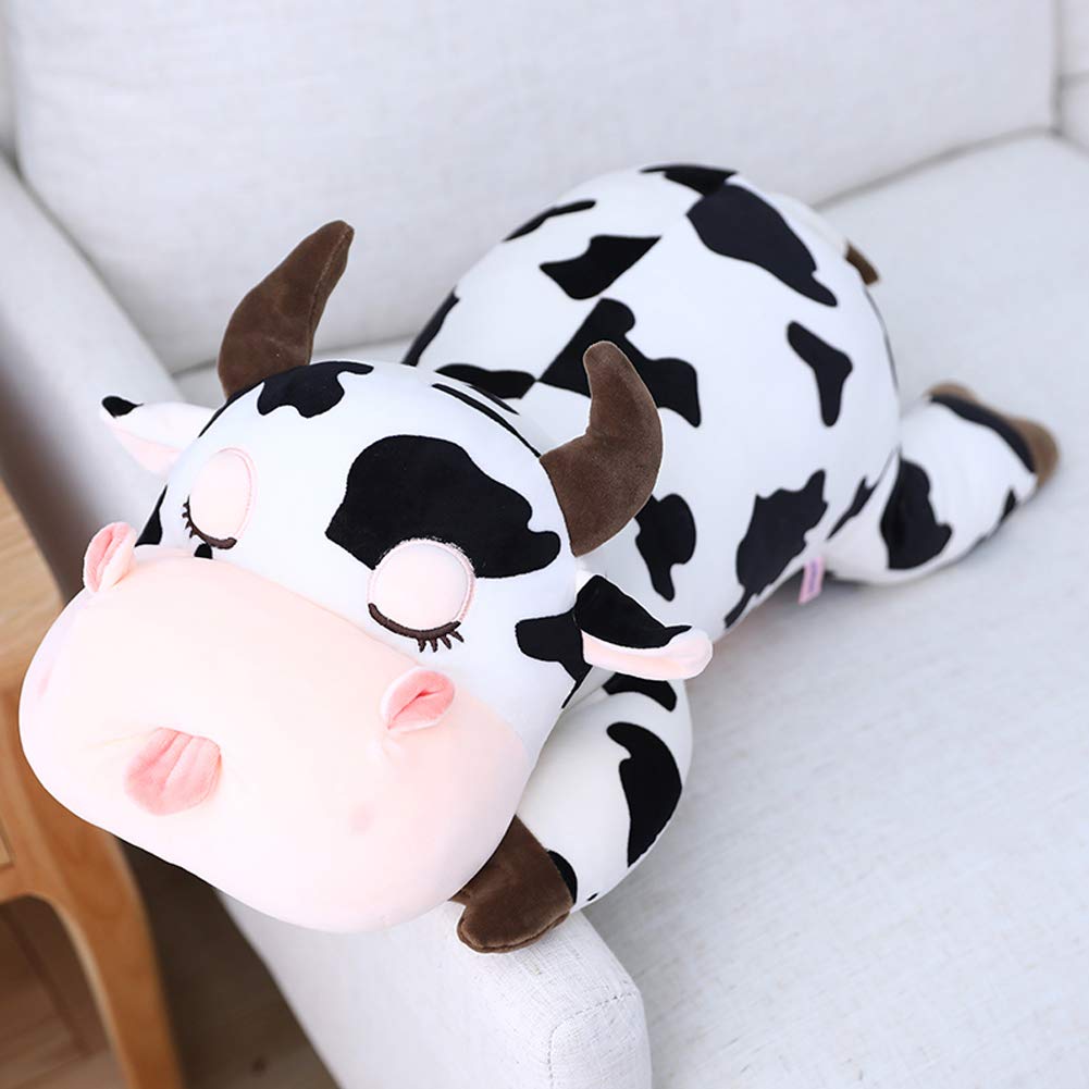 Jensquaify Cow Pillow, Cow Stuffed Animals Plush Toys Gifts For Kids, 23.6'