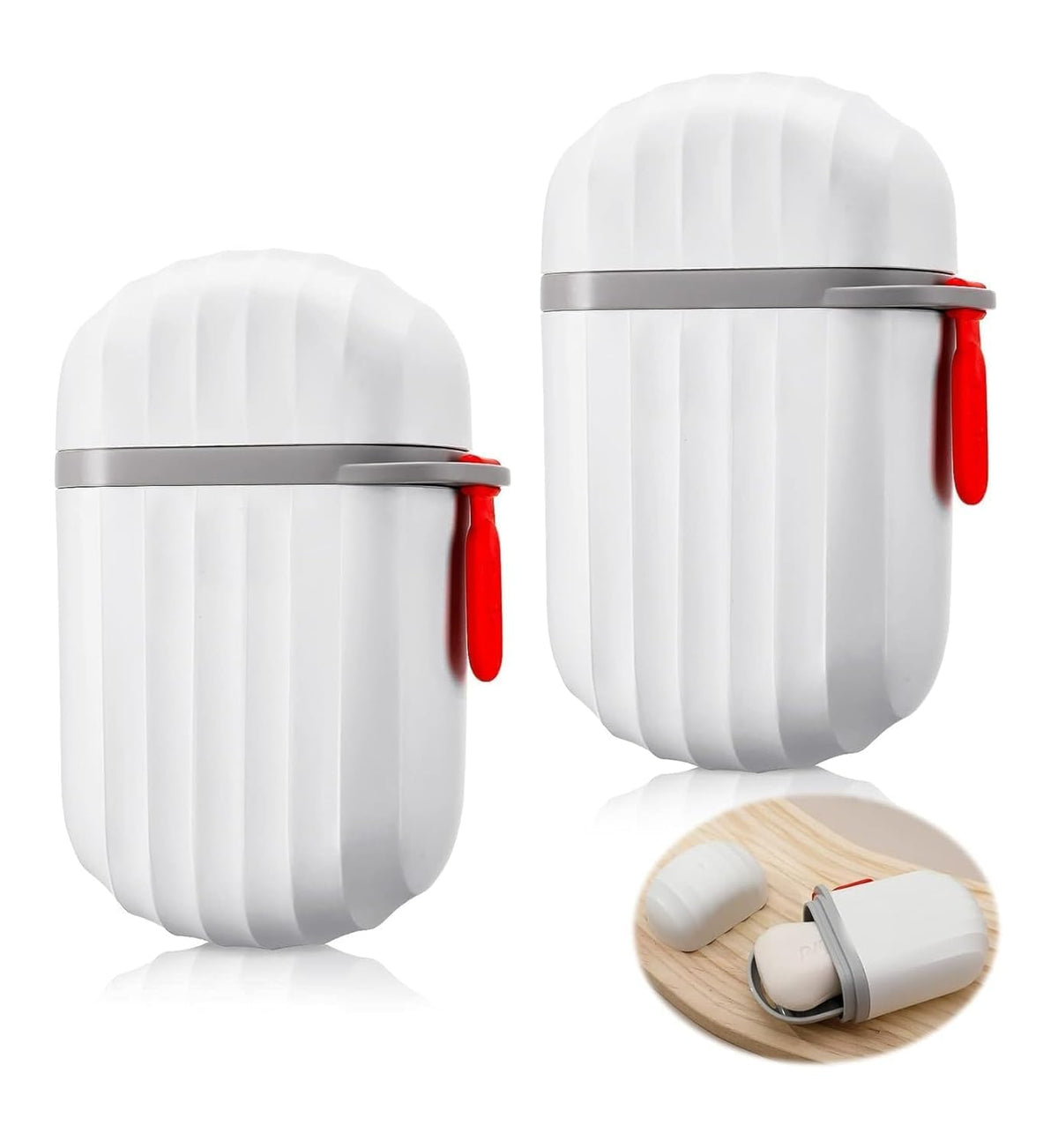 ARCK 2 PCS Travel Soap Holder  Portable Soap Dish for Home, Outdoor Hiking, and Camping  Compact and Durable Plastic Travel So