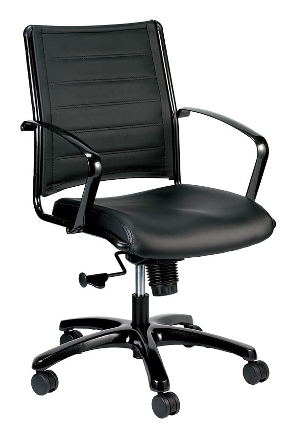 Eurotech Seating Europa Titanium Mid Back Chair, Black