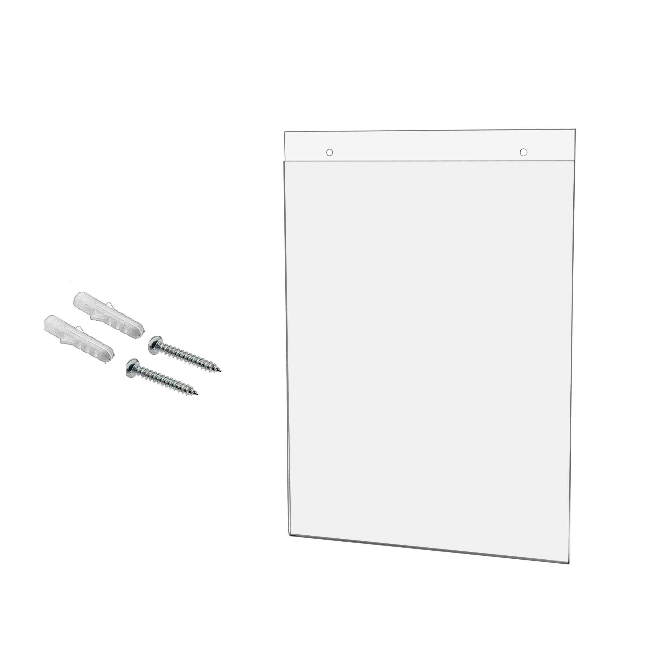 Wall Sign Holder 8.5' X 11' For Product Information And Promotional Materials With 2 Predrilled Holes And Hanging Hardware In