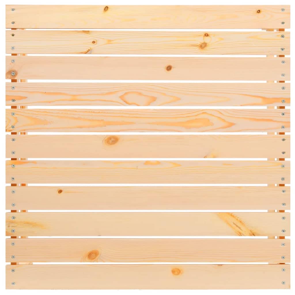 Patio Footstool Solid Pinewood