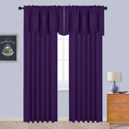 Nicetown Blackout Window Curtain Valance - 52 Inches By 18 Inches Small Scalloped Valance Window Curtain Panel Tier For Living R