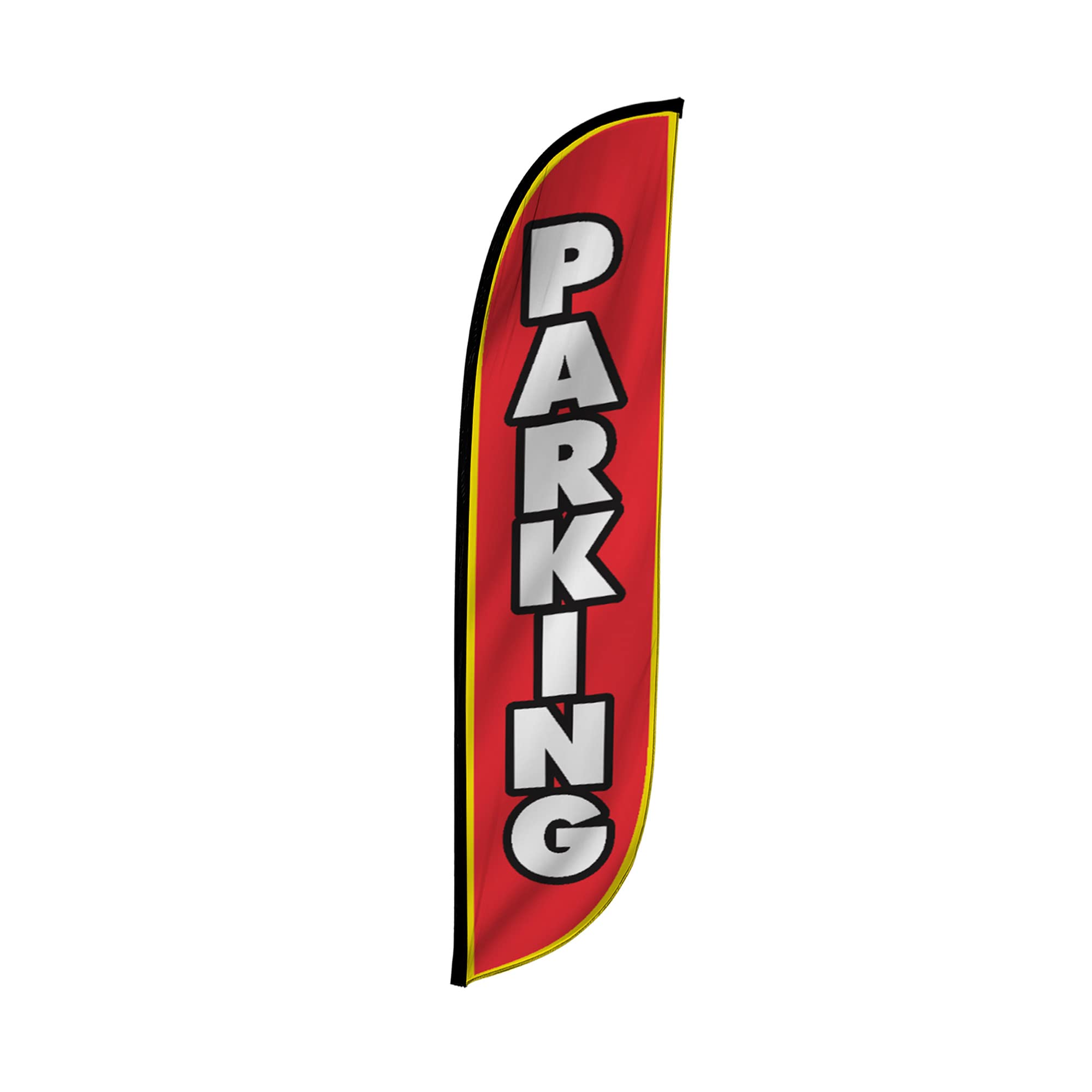 Lookourway Feather Flag - 12Ft Tall Advertising Flag Banner For Business And Events Promotion - Flag Only - Parking (10M1200081)
