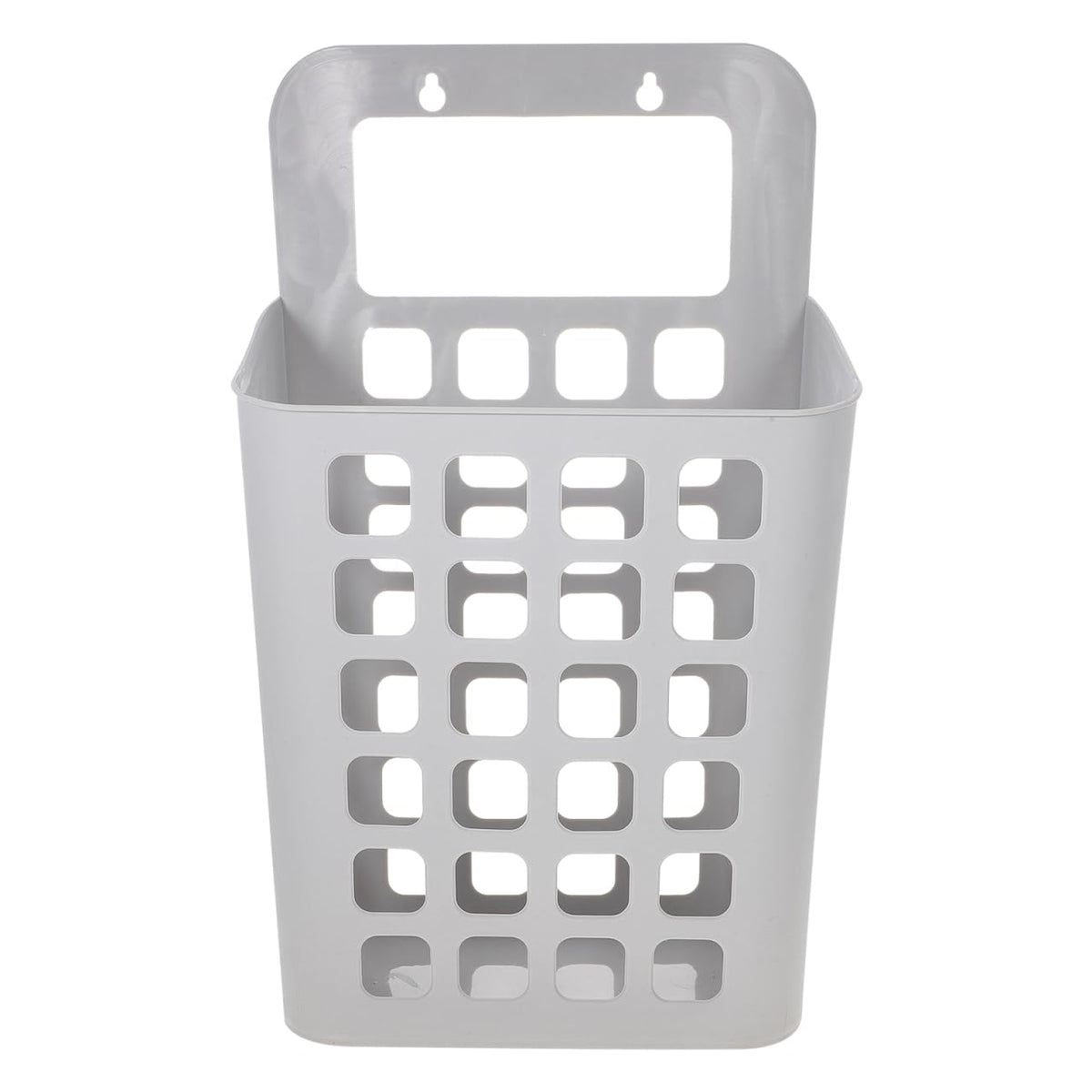 SOLUSTRE Wall Mounted Laundry Basket, Hanging Storage Bin for Bathroom and Laundry Room, Plastic Clothes Hamper with Handle, Spa