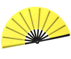 HONSHEN Folding Fan Performance Fan Nylon-Cloth Fan 13 inch (Yellow)