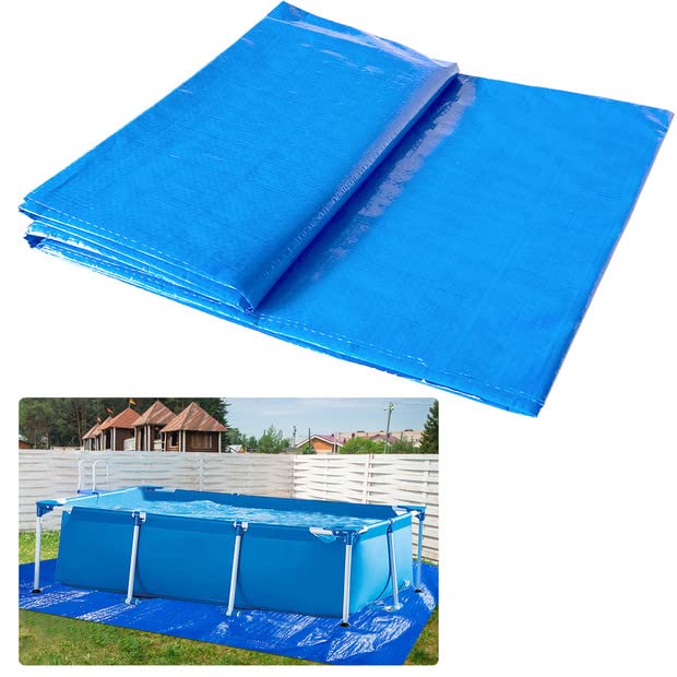 Hlimior 11.2X8.2Ft Rectangular Frame Pool Ground Cloths,Swimming Pool Waterproof Pe Swimming Pool Liner Pad For Protect Above Gr