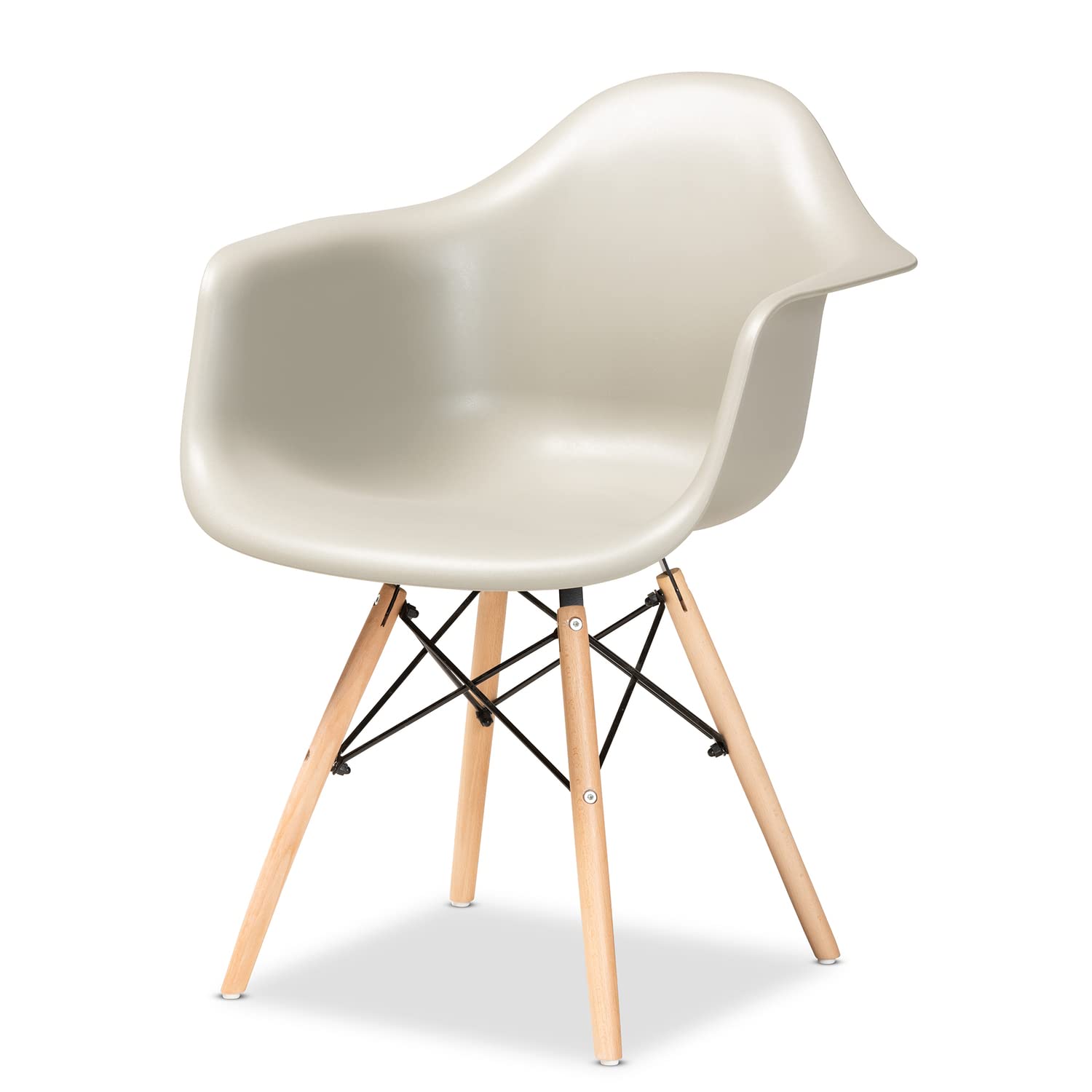 Baxton Studio Galen Beige and Oak Brown Finished Wood Dining Chair (Set of 4)