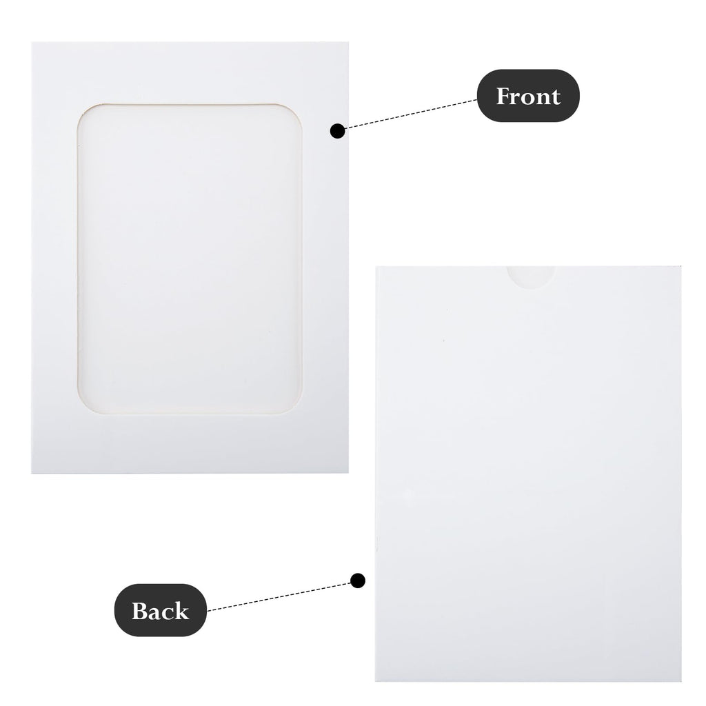 Anwyll Paper Picture Frames 4''X6'',30 Pcs White Paper Photo Frames,Cardboard Picture Frames With Clips And Strings,Diy Clip Pho