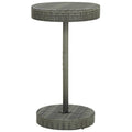 vidaXL Durable Outdoor Patio Table in Gray | 23.8"x41.7" | UV-Protected Poly Rattan | Lightweight & Easy to Assemble | Suitable for Indoor and Outdoor Use