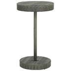 vidaXL Durable Outdoor Patio Table in Gray | 23.8"x41.7" | UV-Protected Poly Rattan | Lightweight & Easy to Assemble | Suitable for Indoor and Outdoor Use