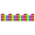 Trend Enterprises, Inc. Rainbow Plaid Terrific Trimmers, 39 Ft