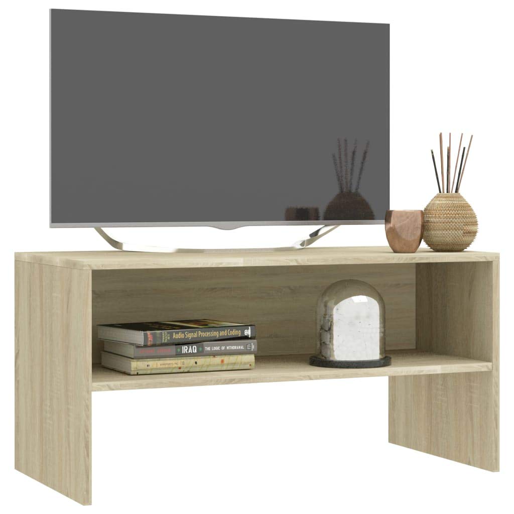 vidaXL TV Stand, TV Unit for Living Room, Sideboard with Compartment, Entertainment Center Media Unit Cupboard, Modern, Sonoma Oak Engineered Wood