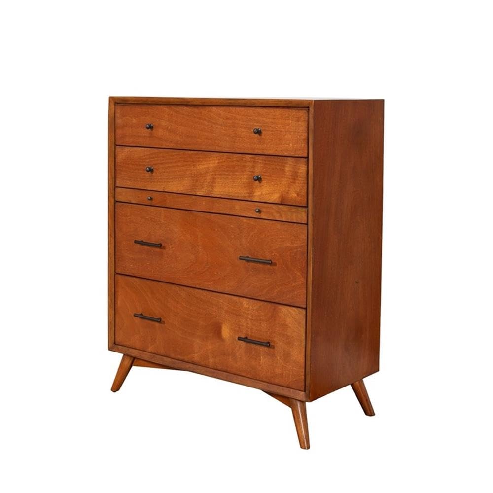 Alpine Furniture Flynn Chest, 38&quot; W X 18&quot; D X 43&quot; H, Acorn