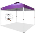 Crown Shades 10X10 Pop Up Canopy, Patented One Push Tent Canopy, Newly Designed Storage Bag, 8 Stakes, 4 Ropes,Purple