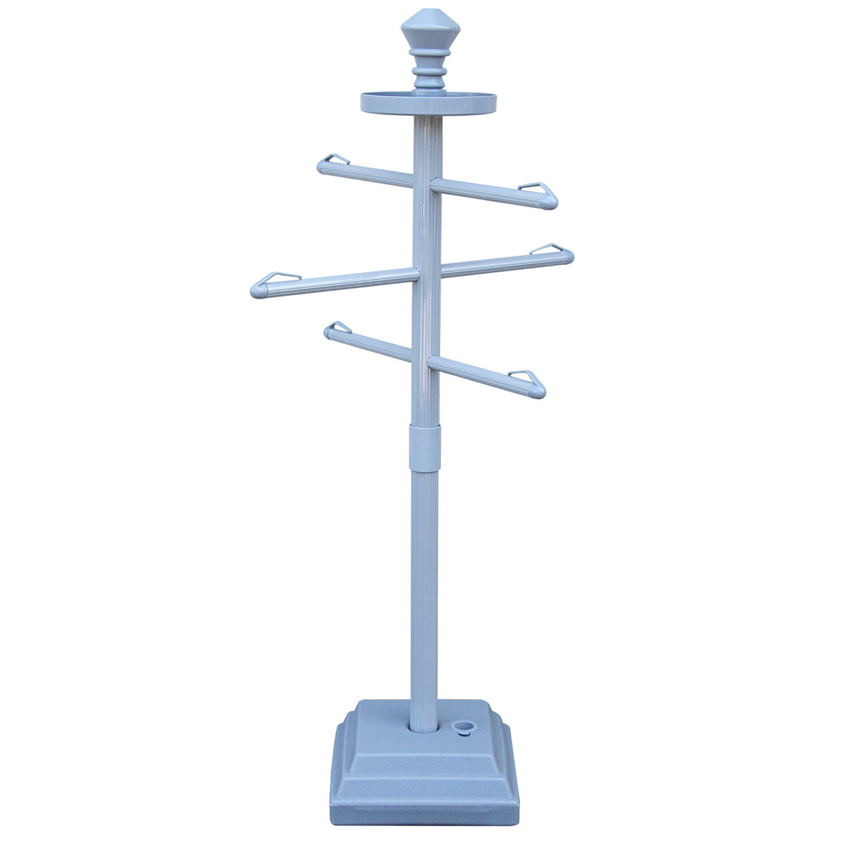 Hydrotools By Swimline 89033 Premium Free Standing Poolside Valet Towel Rack Adjustable With Water Weighted Base Three Arms Secu