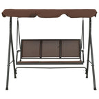Garden Swing Bench with Canopy Coffee