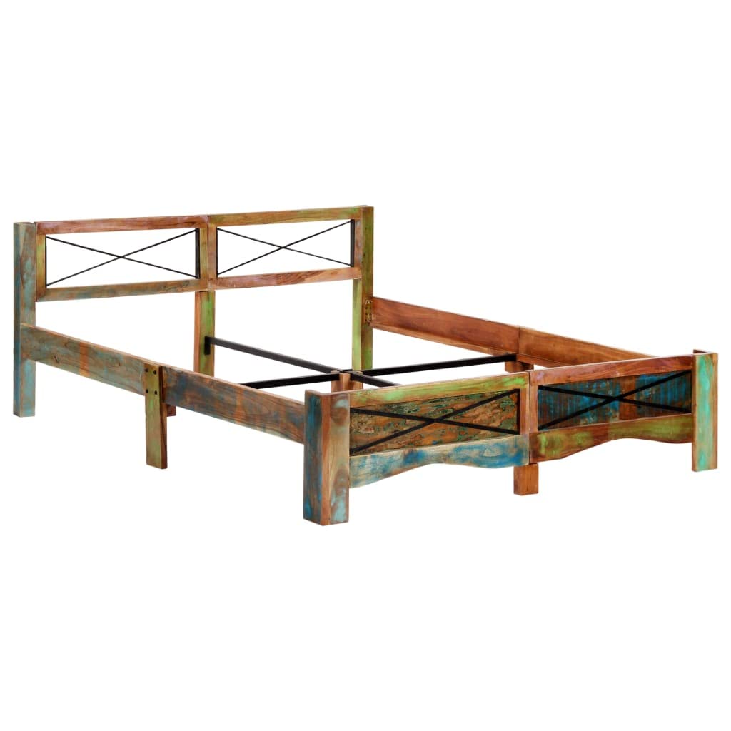 Bed Frame Solid Reclaimed Wood 63&quot;x78.7&quot;