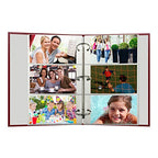 3-Ring Photo Album 204 Pockets Hold 4X6 Photos, Burgundy Red