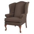 Comfort Pointe Erin Brown Fabric Traditional Wing Back Accent Chair