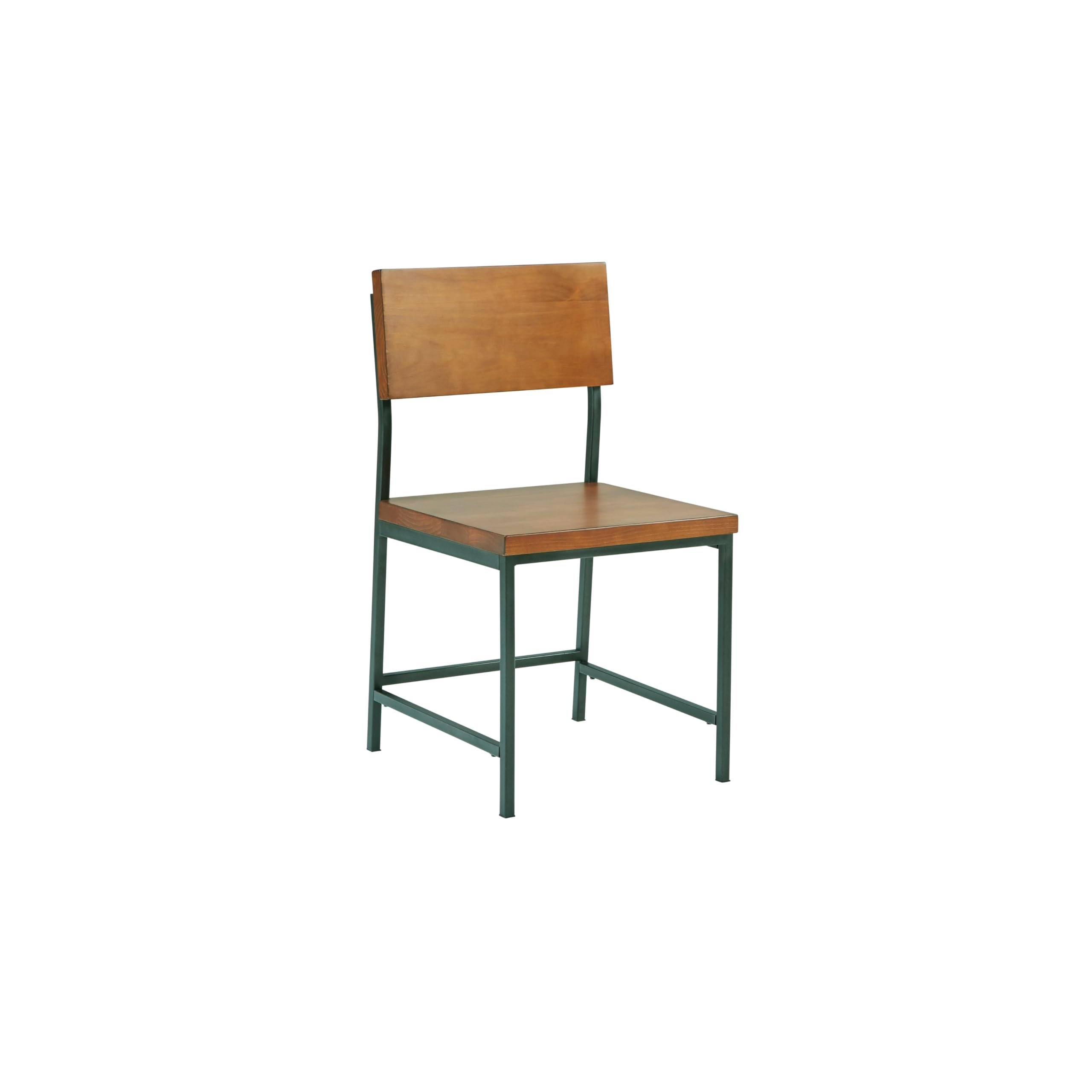 Progressive Furniture Sawyer Wood/Metal Dining Chair, Natural/Gunmetal