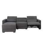 Steve Silver Zara Dark Gray Polyester Fabric Power Reclining Sectional