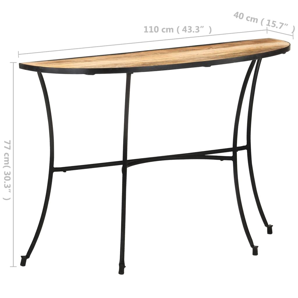 vidaXL Side Table 43.3"x15.7"x30.3" Solid Mango Wood