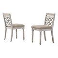 Lilola Home Havanna Set of 2 Off White 19" Wide Contemporary Fabric Chair with Cushion