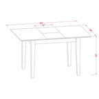 East West Furniture Mlip7-Mah-W 7 Piece Dining Set Consist Of A Rectangle Dining Room Table With Butterfly Leaf And 6 Kitchen Chairs, 36X54 Inch, Mahogany