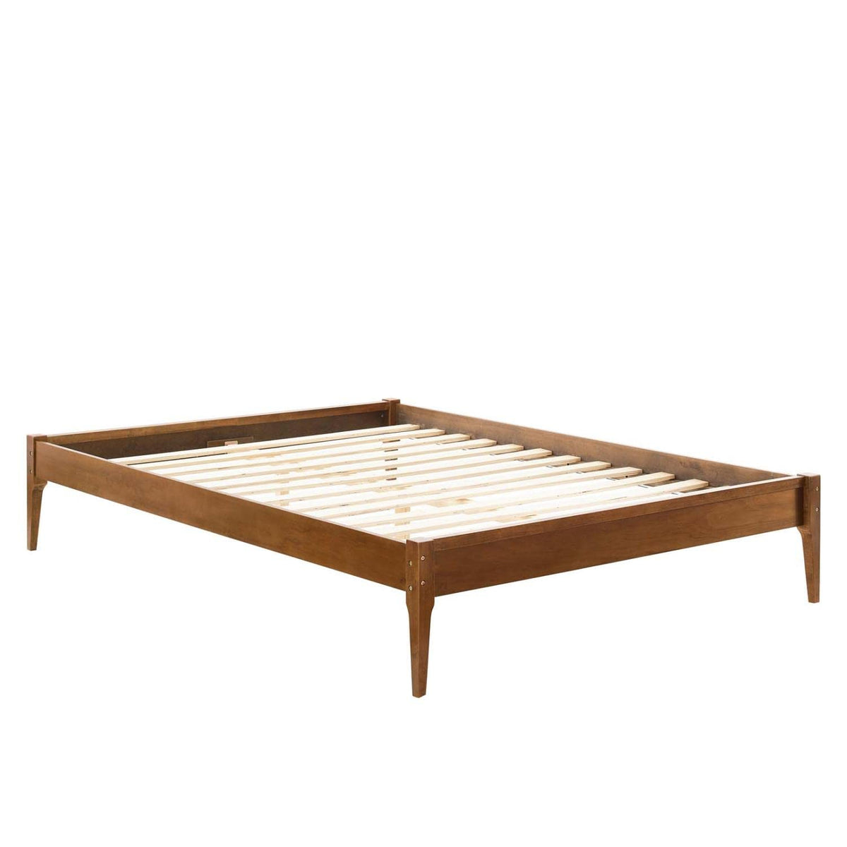 Modway Mod-6247-Wal June King Wood Platform Bed Frame, Walnut