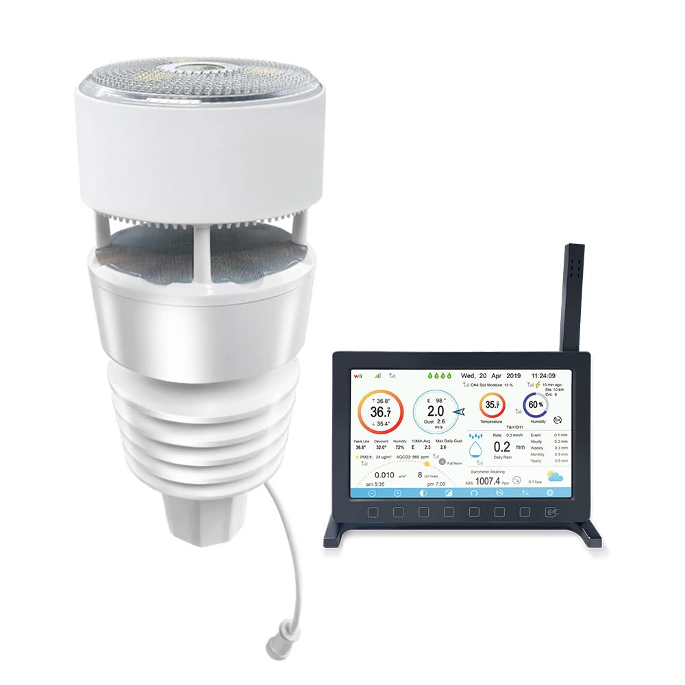 [2023 Newest Upgraded] Ecowitt Wittboy Pro Weather Station Hp2564, With 7 Inch Hp2560 Tft Display Console And Ws90 Outdoor Weath