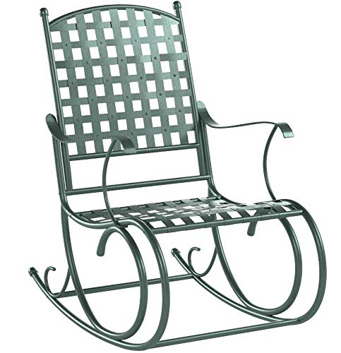 International Caravan Porch Rocker in Verdigris Finish,