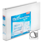 Wholesale Case Of 10 - Cardinal Clearvue D-Ring Binders-Clearvue D-Ring Binders, 11'X17', 1-1/2' Capacity, White