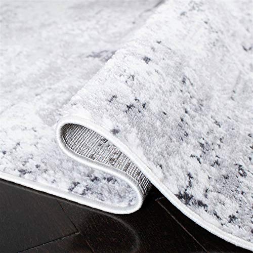 Safavieh Amelia Collection Accent Rug - 3' X 5', Grey & Ivory, Modern Abstract Design, Non-Shedding & Easy Care, Ideal For High