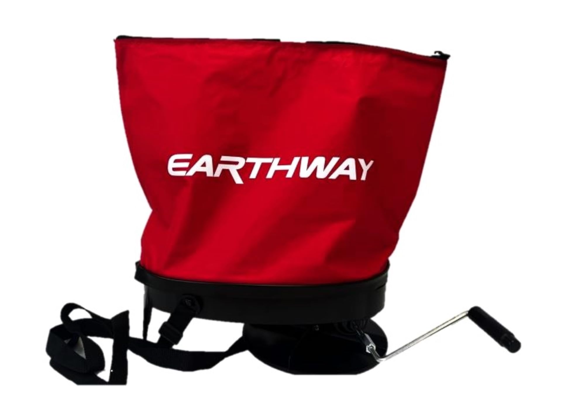 Earthway 2750 25Lb Nylon Bag Seeder/Spread With Comfortable Cross Shoulder Strap, Red With Accurate Placement With Side Spread C