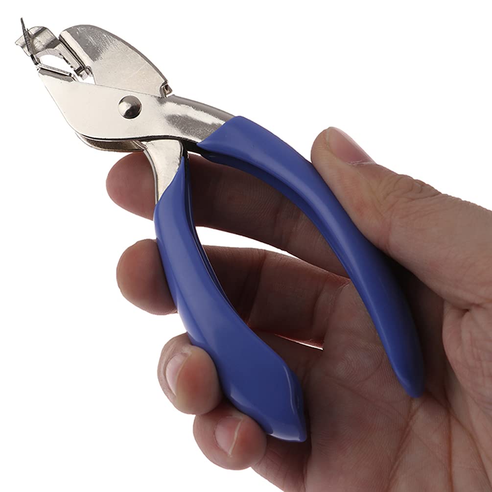 Staple Remover Tool For Office Heavy Duty Pink Blue Hand-Held Staple Pin Pull Ergonomic Energy Saving (Blue)