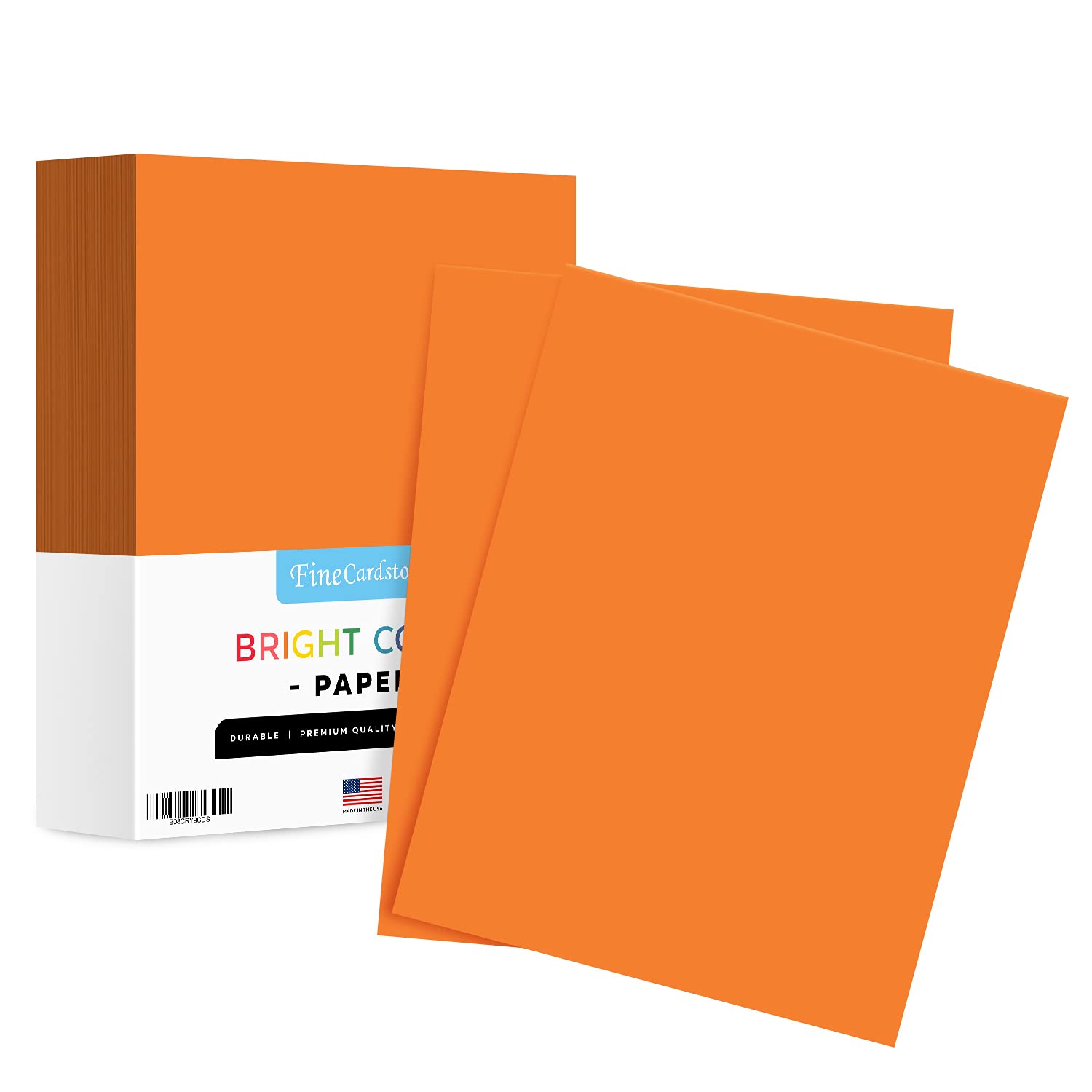 8.5 X 11 Orange Neon Bright Fluorescent Colored Paper | 20Lb Bond (75Gsm) Paper | 500 Sheets - 1 Ream