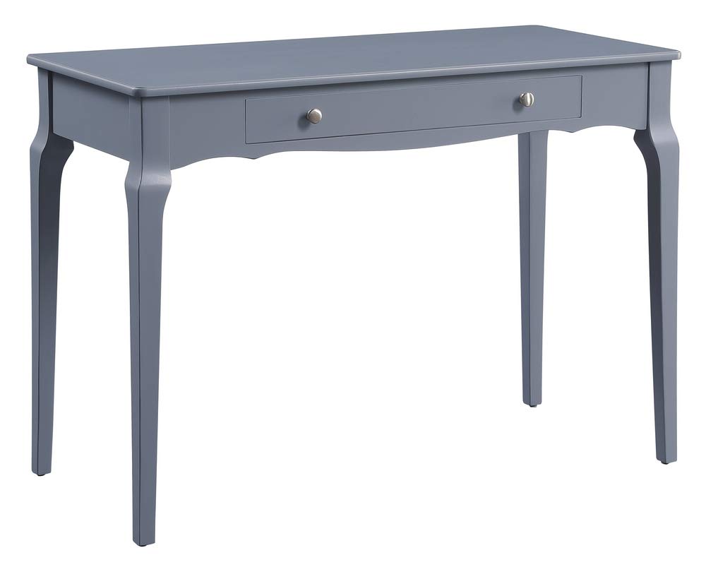 Acme Alsen Wooden Rectangular 1-Drawer Writing Desk with Tapered Legs in Gray