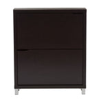 Baxton Studio Simms Modern Shoe Cabinet, Dark Brown