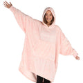 The Comfy Dream | Oversized Light Microfiber Wearable Blanket, Seen On Shark Tank, One Size Fits All, (Heather Pink)