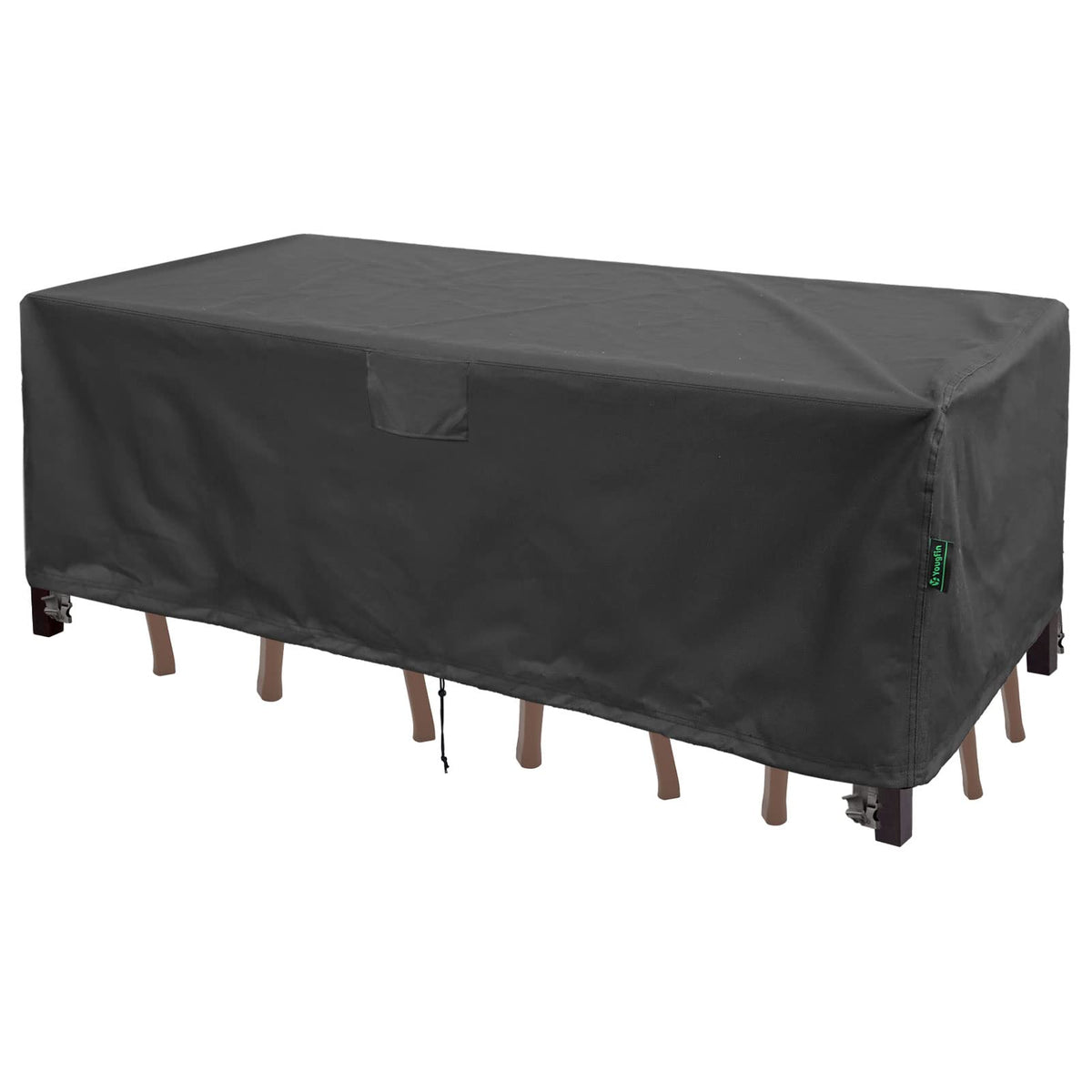 Youngfin Patio Furniture Covers  Waterproof, 420D Outdoor Furniture Cover For Sectional Sofa & Couch Set, Rectangle, 90inch L X 6