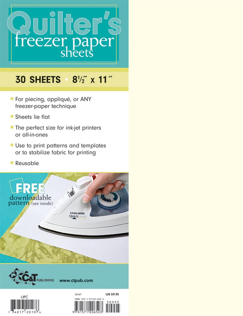 Quilter'S Freezer Paper Sheets, 8.5' X 11', 30 Sheets