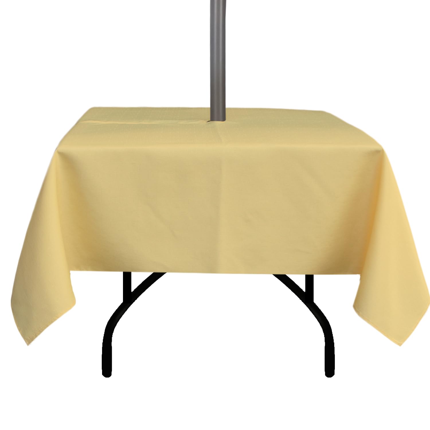 Youngseahome Outdoor Tablecloth Wrinkle-Free Stain Resistant Waterproof Polyester Fabric Table Cover With Zipper Umbrella Hole F