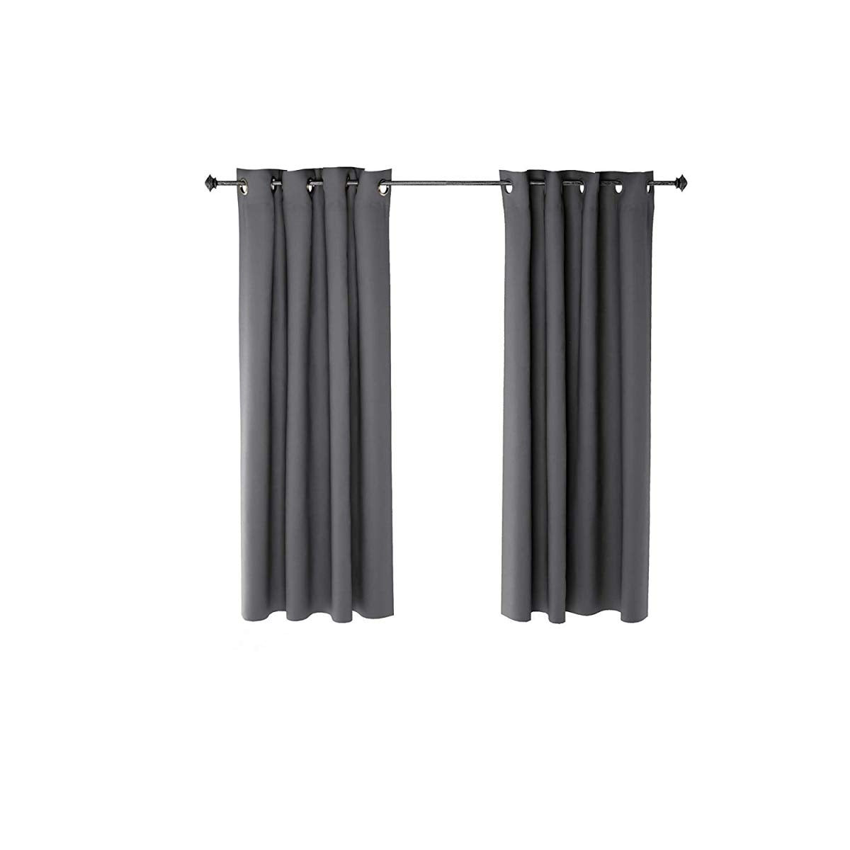 Furinno Collins Curtain 52X63 Inches Dark Grey