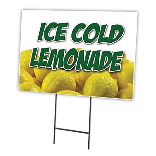 Lemonade 1 12'X16' Yard Sign & Stake | Advertise Your Business | Stake Included Image On Front Only | Made In The Usa
