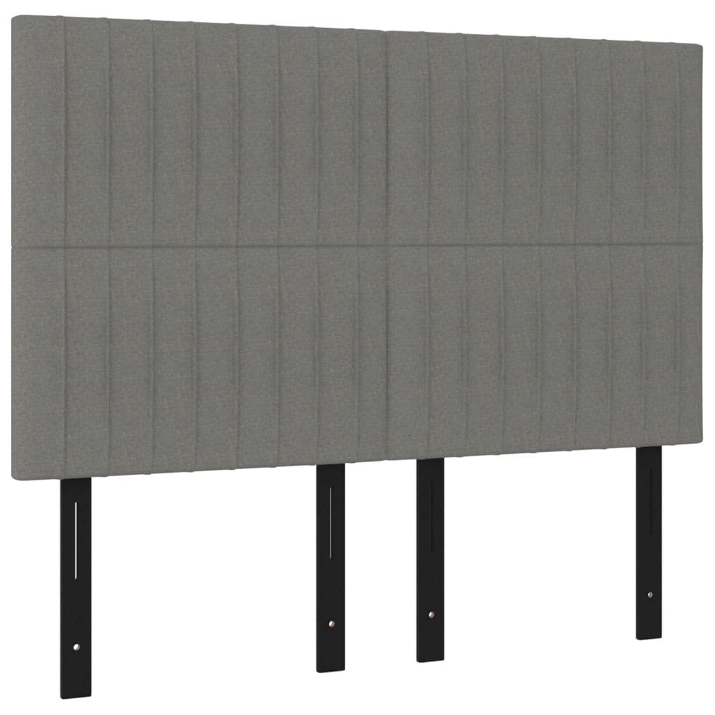 Vidaxl Modern Dark Gray Fabric Led Headboard - Classic Contemporary Design - Suitable For Any Bedroom Decor - Easy Install