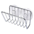 Toplife Sponge Holder for Kitchen Sink, Stainless Steel Suction Cup Sponge Caddy - Silver
