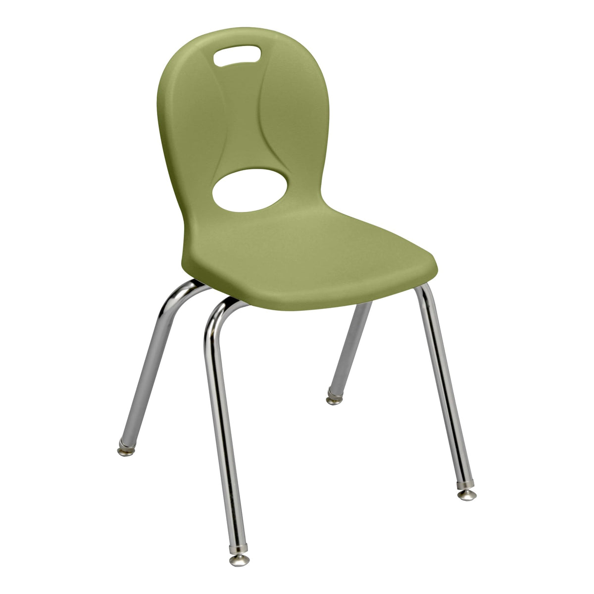 Learniture Structure Series Stacking School, 16' H, Set of 4 Fern Green Chair