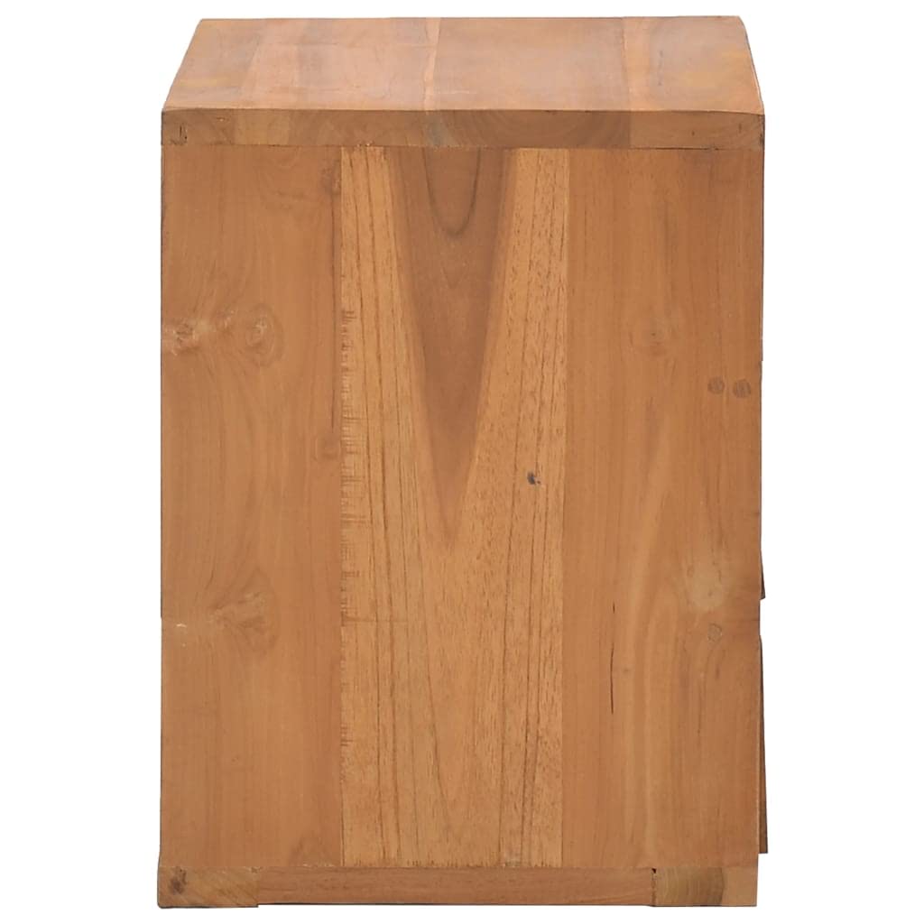 vidaXL Bedside Cabinet 15.7&quot;x11.8&quot;x15.7&quot; Solid Teak Wood